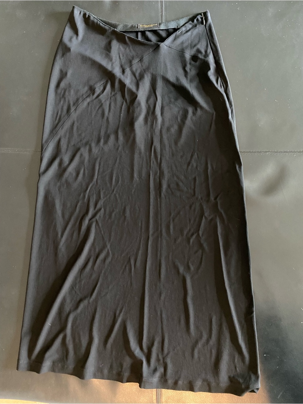 Vintage Donna Karen Signature long black skirt, Sz Small